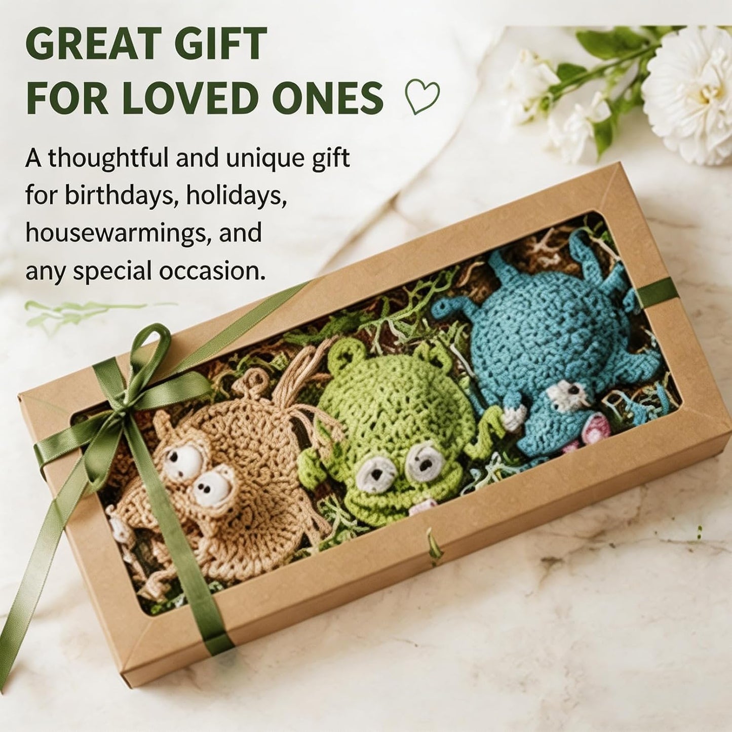 Crochet Lizard Coaster, Unique Lizard Funny Coasters, Cute 3D Handmade Crochet Animal Coaster, Decorative Drink Mug Rug for Home Decor (Mixed*3)