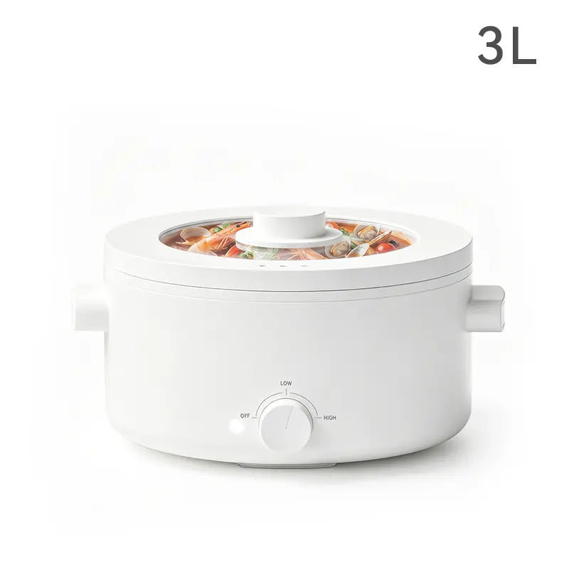Olakys. Electric Hot Pot,1.5L Mini Hot Pot, Ceramic Glaze Non-Stick Portable Pot, Electric Pot for for Steak, Egg, Fried Rice, Oatmeal, Soup,Ramen with Dual Power Control, Electric Pot for Dorm Multifunctional Hot Pot Kitchen Appliances,Home Essentials