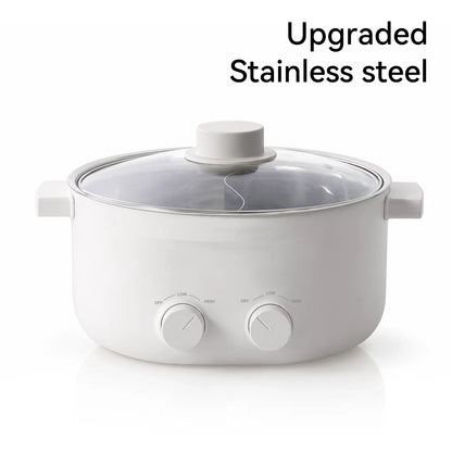 Olakys. Electric Hot Pot,1.5L Mini Hot Pot, Ceramic Glaze Non-Stick Portable Pot, Electric Pot for for Steak, Egg, Fried Rice, Oatmeal, Soup,Ramen with Dual Power Control, Electric Pot for Dorm Multifunctional Hot Pot Kitchen Appliances,Home Essentials
