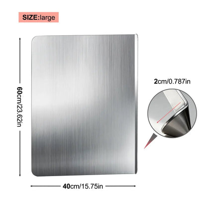 Stainless Steel, non-slip kitchen cutting board.