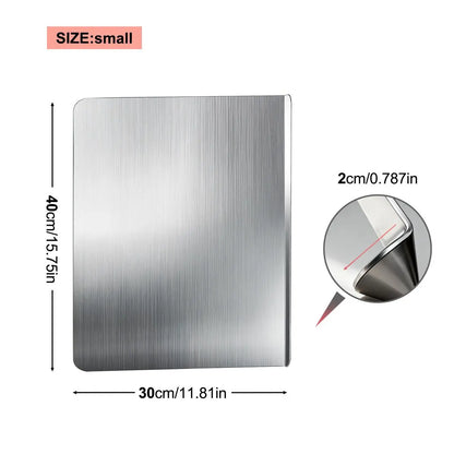 Stainless Steel, non-slip kitchen cutting board.