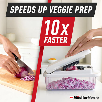 Vegetable Chopper & Mandoline Slicer, 10-In-1 8 Blade Food Veggie Chopper, Onion Vegetable Cutter with Container, Kitchen Gadgets & Essentials