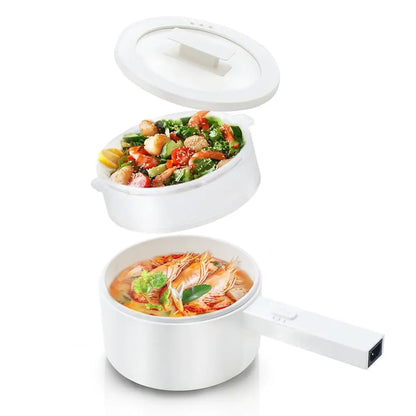 Olakys. Electric Hot Pot,1.5L Mini Hot Pot, Ceramic Glaze Non-Stick Portable Pot, Electric Pot for for Steak, Egg, Fried Rice, Oatmeal, Soup,Ramen with Dual Power Control, Electric Pot for Dorm Multifunctional Hot Pot Kitchen Appliances,Home Essentials