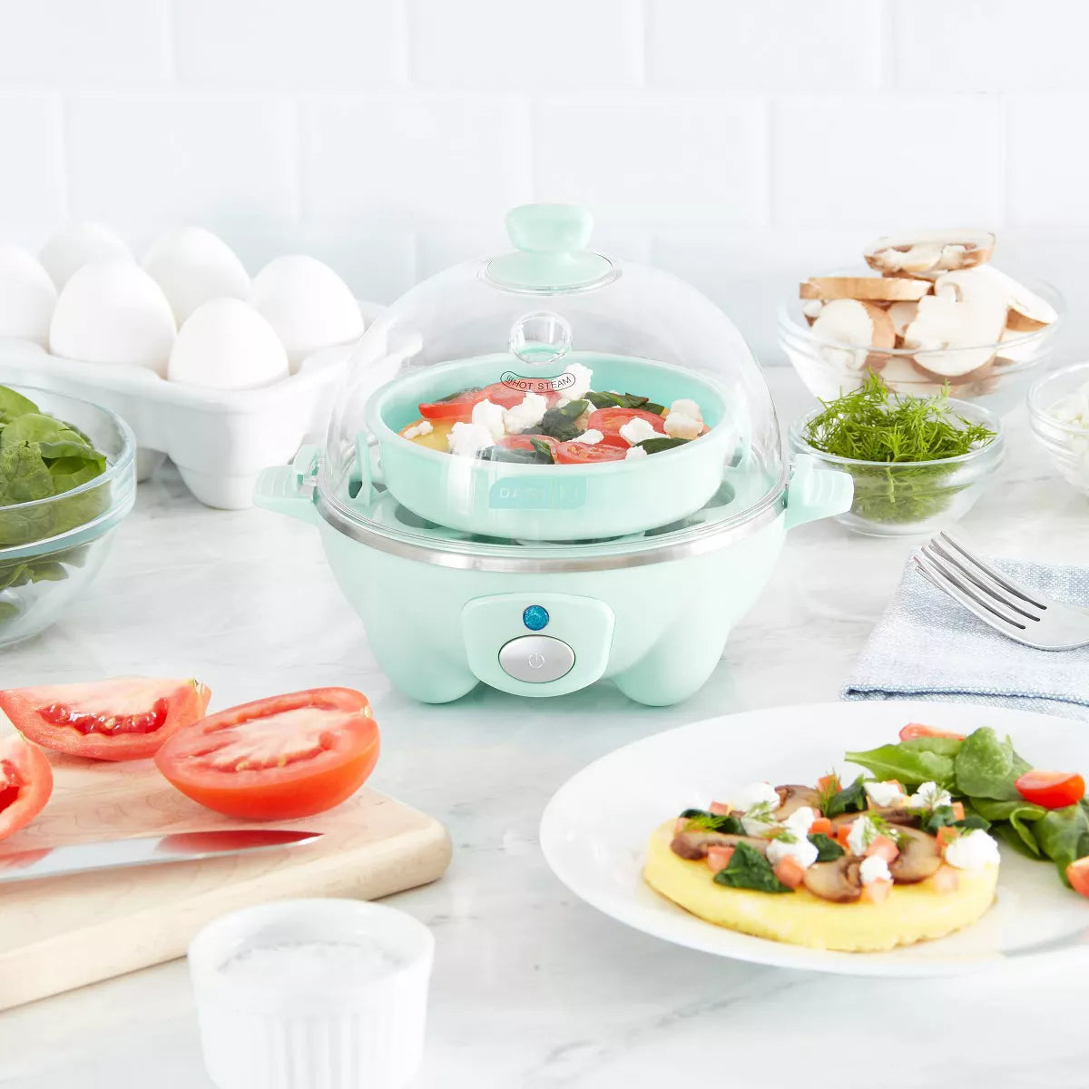 Dash 3-In-1 Everyday 7-Egg Cooker with Omelet Maker and Poaching