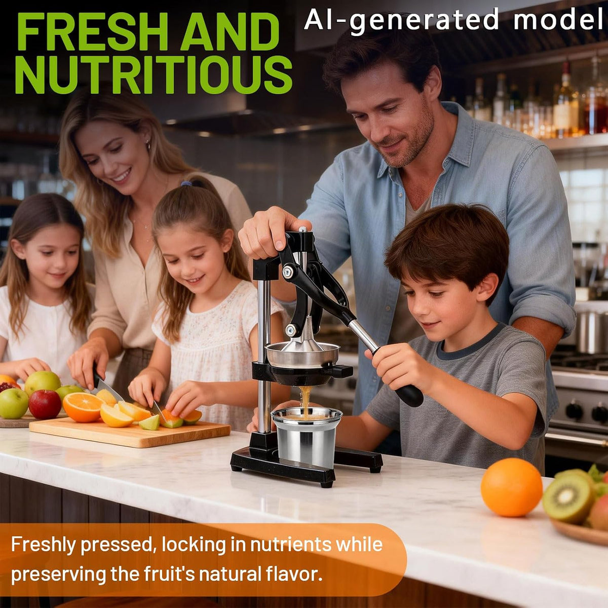 Cast Iron Juicer,Manual Juicer Hand Press,Professional Citrus Juicer | with Stainless Steel Cup,Easy to Use & Clean,Heavy Duty Stainless Steel Manual Juicer for Orange Juice,Pomegranate,Lemon