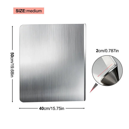 Stainless Steel, non-slip kitchen cutting board.