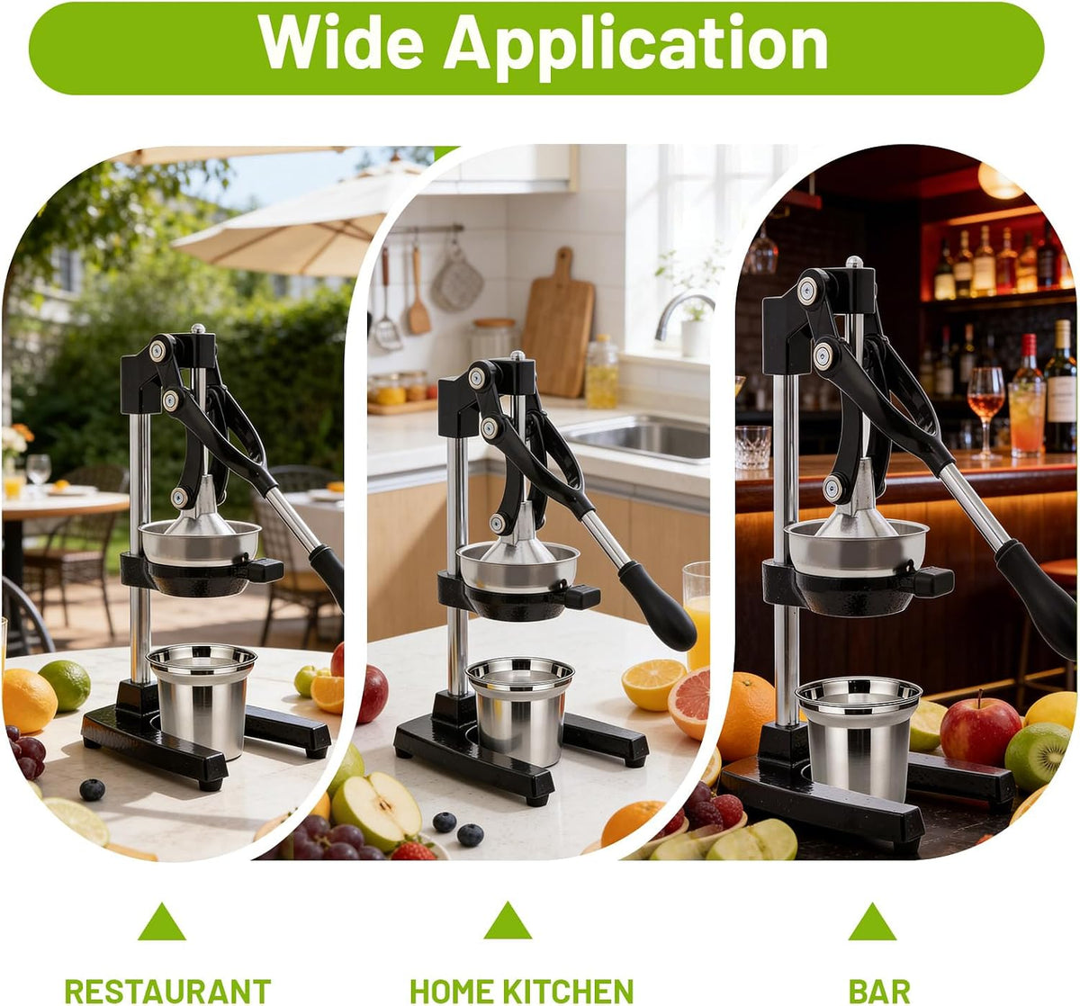 Cast Iron Juicer,Manual Juicer Hand Press,Professional Citrus Juicer | with Stainless Steel Cup,Easy to Use & Clean,Heavy Duty Stainless Steel Manual Juicer for Orange Juice,Pomegranate,Lemon